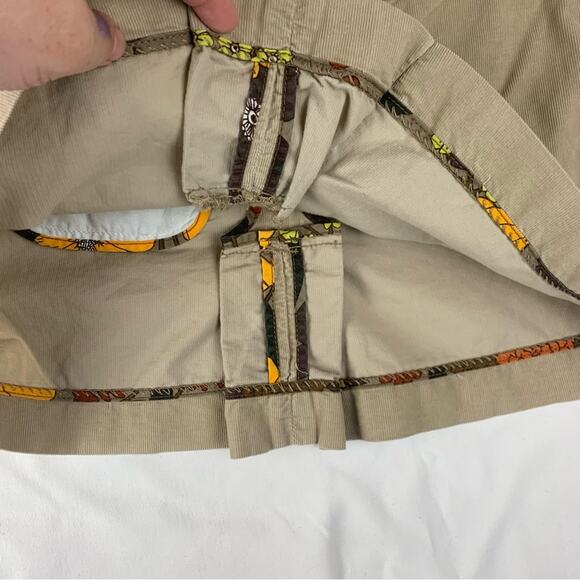 Abercrombie & Fitch y2k women's size 2 xs Tan Cargo Skirt mini Fit corduroy - Picture 6 of 11